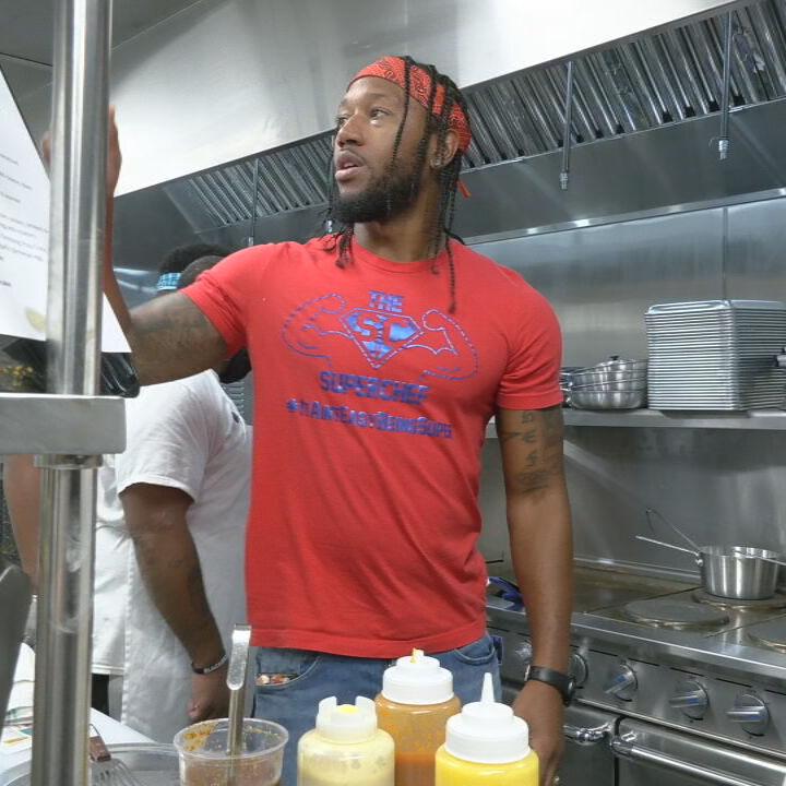 SuperChef Darnell Ferguson in kitchen